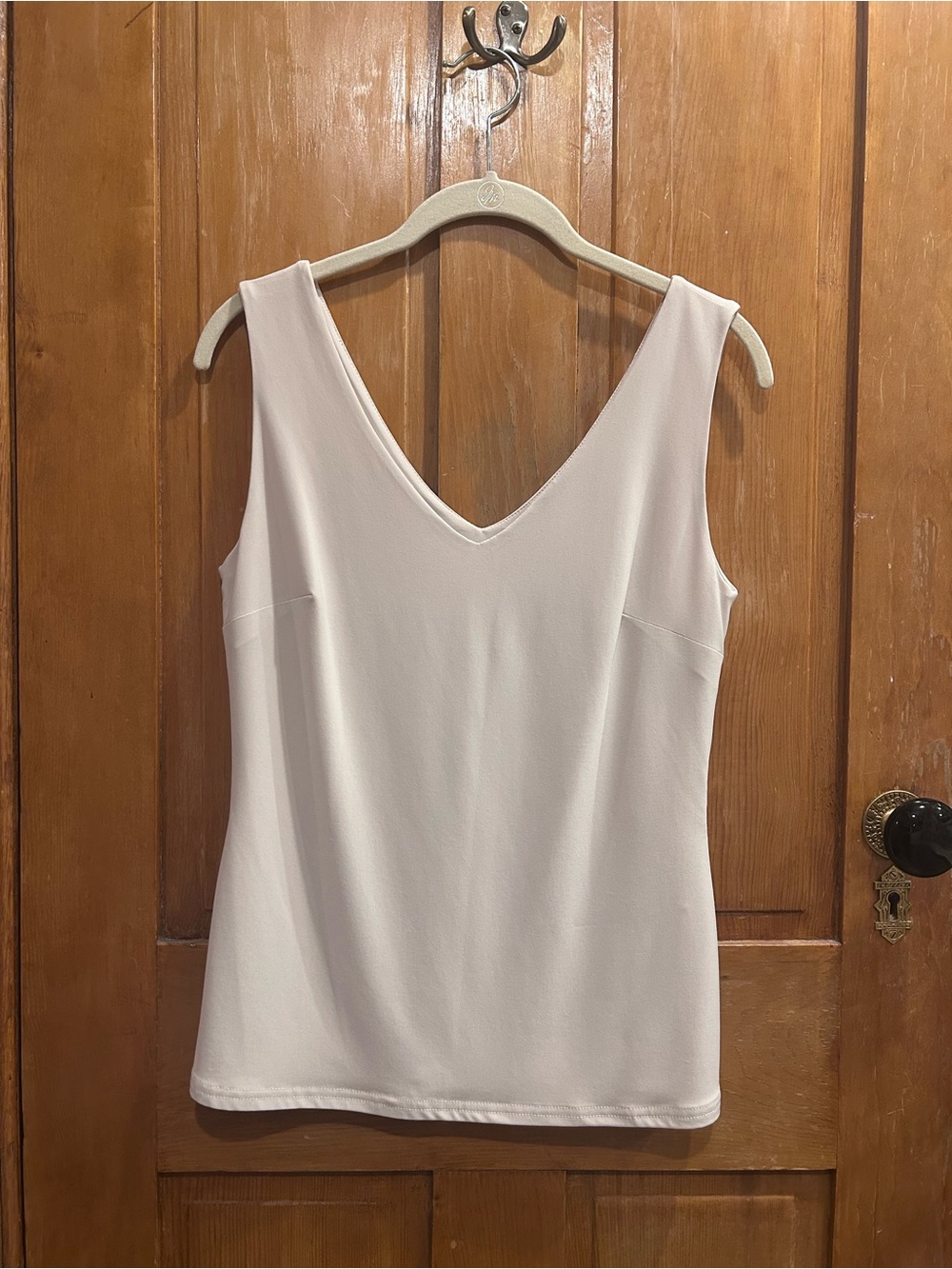 Joseph Ribkoff Cream V-Neck Sleeveless Camisole Top